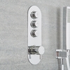 Drucktasten Thermostat 3 Verbraucher,  rundes Design,  Unterputz - Idro,  von Hudson Reed