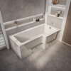 Dusch-Badewanne rechtsbündig,  1500mm x 850mm – Sandford