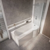 Dusch-Badewanne rechtsbündig P-Form - 1675 x 850 mm - mit Seitenpaneel,  Endpaneel,  Ablauf und Aufsatz - Belstone von Hudson Reed