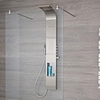 Duschpaneel mit Regal und Thermostat - mit Regen/Wasserfall-Duschkopf,  Handbrauseset und Körperdüsen - Chrom - Vista