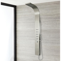 Duschpaneel mit Thermostat - mit Regen/Wasserfall-Duschkopf,  Handbrause und Körperdüsen - Chrom - Niagara