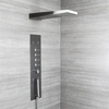 Duschpaneel mit Thermostat – mit Regen/Wasserfall-Duschkopf,  Handbrause und Körperdüsen - Grau – Océanie