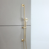Duschstange inkl. integriertem Auslassbogen und Handbrause satiniertes Gold - Lune