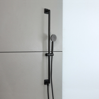 Duschstange inkl. integriertem Auslassbogen und Handbrause Schwarz - Lune