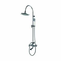 Duschsäule Retro mit Aufputz-Thermostat Handbrauseset Duschkopf & Wanneneinlauf – Chrom - RAK Washington x Hudson Reed