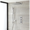 Duschsystem Kubix - Kopfbrause,  Handbrause mit Stange & Thermostat Duscharmatur,  von Hudson Reed