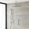 Duschsystem Kubix,  Decken-Kopfbrause,  Brausegarnitur & Thermostat,  von Hudson Reed