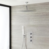 Duschsystem Kubix inkl 40x40cm Kopfbrause,  Handbrause & Thermostat Duscharmatur,  von Hudson Reed