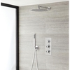 Duschsystem mit Thermostat - mit 300mm rundem Duschkopf und Handbrauseset - Chrom - Como