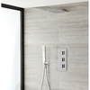 Duschsystem mit Thermostat – mit schmalem Duschkopf und Handbrauseset - Chrom - Kubix