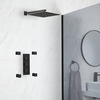 Duschsystem mit Unterputz-Thermostat,  30cm x 30cm Duschkopf und Körperdüsen - Schwarz - Preto Hudson Reed