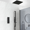 Duschsystem mit Unterputz-Thermostat,  in Schwarz - Funktionen wählbar - Preto Hudson Reed