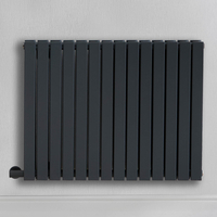 E-Heizung Horizontal (Doppellagig) 635mm x 826mm zur Festverdrahtung ohne Thermostat Anthrazit - Sloane - ECOSO by Hudson Reed