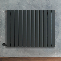 E-Heizung Horizontal (Einlagig) 635mm x 840mm zur Festverdrahtung ohne Thermostat Anthrazit - Delta - ECOSO by Hudson Reed