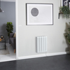 E-Wandheizung für Gäste-WC,  Keramikkern 1000W,  570mm x 444mm,  in Weiß - Kera Hudson Reed