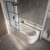 Eck-Badewanne mit schwarzem Gittermuster-Aufsatz - 1700mm x 725mm,  Links- oder Rechtsbündig – Otterton Hudson Reed