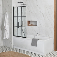 Eck-Duschbadewanne mit Gittermuster-Aufsatz,  170cm x 75cm – Schürze wählbar – Sandford Hudson Reed