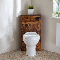 Eck-Spülkastenverkleidung - mit Select-WC inkl. einem Spülknopf in Schwarz - Cluo von Hudson Reed