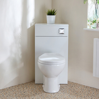 Eck-Spülkastenverkleidung mit Select-WC Farbe der WC-Einheit & des Spülknopfs wählbar - Cluo