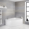 Eckbadewanne mit Schürze,  rechtsbündig - 1500mm x 1020mm - Belstone