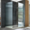 Eckeinbau Walk-In Dusche mit geriffeltem Glas,  Profil in Chrom,  mit Duschwanne - 110cm x 70cm - Florence Hudson Reed