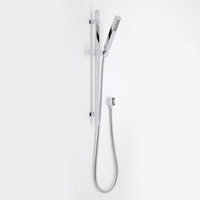 Eckiges Brausestangenset mit Handbrause und Schlauch – Chrom – Kubix