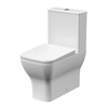 Eckiges Stand-WC mit aufgesetztem Spülkasten,  Spülrandlos inkl. Sitz mit Absenkautomatik - Hudson Reed