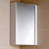 Eckspiegelschrank,  650mm x 459mm,  Wandmontage - Weiß - Cluo
