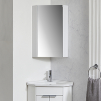 Eckspiegelschrank zur Wandmontage in Weiß,  650mm x 459mm,  modern – Cluo Hudson Reed