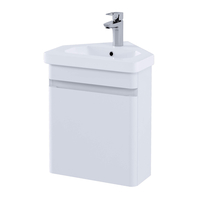Eckwaschbecken mit Unterschrank 45cm,  in Mattweiß – RAK Resort x Hudson Reed