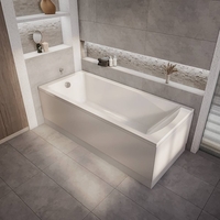 Einbaubadewanne mit einer Rückenschräge 1700mm x 750mm mit premium Seiten- & Endverkleidung – Sandford