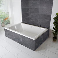 Einbaubadewanne mit Rückenschrägen,  1800mm x 1200mm – ohne Massagedüsen - Serene von Hudson Reed