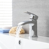 Einhebel Wasserhahn Bad Schwallauslauf Flach Chrom Rund 1-Loch Messing - Razor,  von Hudson Reed