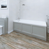 Einseitige Badewanne Weiß Acryl,  Größe der Wanne & Farben der Paneele wählbar – RAK Washington x Hudson Reed