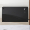 Elektrische Glaspaneel Smart-Heizung 465mm x 770mm 2000 Watt - zur Festverdrahtung Schwarz – Vitrum – ECOSO by Hudson Reed