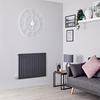 Elektrische Heizung Horizontal Höhe 635mm Breite wählbar ab 413mm,  Typ F-Stecker/Festverdrahtung,  Anthrazit Einlagig – Sloane Hudson Reed