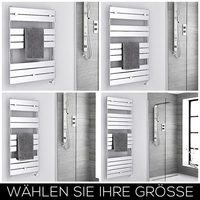 Elektrischer Design Handtuchheizkörper Flach Chrom Größe Wählbar – Lustro