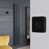Elektrischer Design Heizkörper,  aluminium,  ohne Leitflüssigkeit - 1784mm x 354mm,  inkl. WLAN-Thermostat mit Hintergrundbeleuchtung