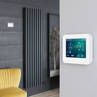 Elektrischer Design Heizkörper,  Aluminium,  ohne Leitflüssigkeit - 1784mm x 472mm,  mit Touchscreen Thermostat - Anthrazit - Revive Ardus