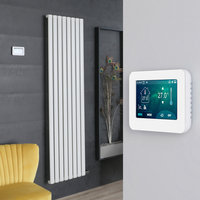 Elektrischer Design Heizkörper,  Aluminium,  ohne Leitflüssigkeit - 1784mm x 472mm,  mit Touchscreen Thermostat - Weiß - Revive Ardus