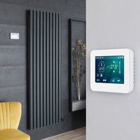 Elektrischer Design Heizkörper,  Aluminium,  ohne Leitflüssigkeit - 1784mm x 590mm,  mit Touchscreen Thermostat - Anthrazit - Revive Ardus