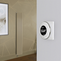 Elektrischer Design Heizkörper (doppellagig),  1600mm x 236mm,  vertikal - Braun (Elk Brown) - inkl. rundem Thermostat - Revive