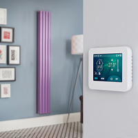 Elektrischer Design Heizkörper (doppellagig),  1600mm x 236mm,  vertikal - Lila (Lush Purple) - inkl. Touchscreen-Thermostat - Revive