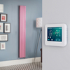 Elektrischer Design Heizkörper (doppellagig),  1600mm x 236mm,  vertikal - Rosa (Camellia Pink) - inkl. Touchscreen-Thermostat & Kabelabdeckung - Revive