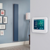 Elektrischer Design Heizkörper (doppellagig),  1780mm x 236mm,  vertikal - Blau (Deep Sea Blue) - inkl. Touchscreen-Thermostat - Revive