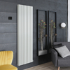 Elektrischer Design Heizkörper doppellagig Weiß,  Aluminium,  ohne Leitflüssigkeit - 1784mm x 590mm,  WLAN-Thermostat wählbar - Revive Ardus Hudson Reed