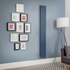 Elektrischer Design Heizkörper (einlagig),  1600mm x 236mm,  vertikal - Blau (Deep Sea Blue) - ohne Thermostat & mit Kabelabdeckung - Revive