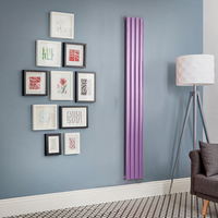 Elektrischer Design Heizkörper (einlagig),  1600mm x 236mm,  vertikal - Lila (Lush Purple) - ohne Thermostat - Revive