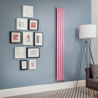 Elektrischer Design Heizkörper (einlagig),  1600mm x 236mm,  vertikal - Rosa (Camellia Pink) - ohne Thermostat - Revive