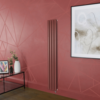 Elektrischer Design Heizkörper (einlagig),  1600mm x 236mm,  vertikal - Rot (Booth Red) - ohne Thermostat - Revive